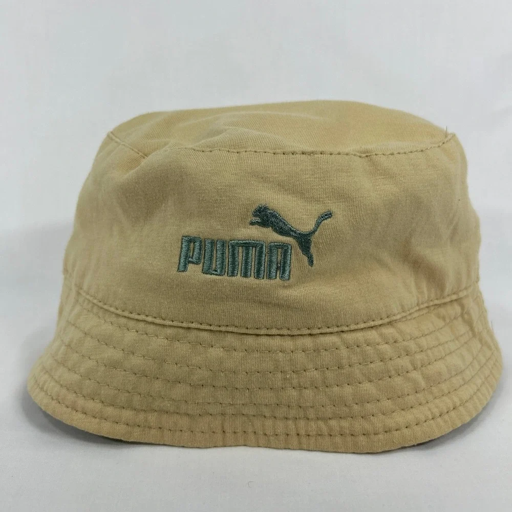 Puma Kids Tan Embroidered Logo Bucket Hat – Streetwear Sun Cap